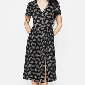 Mortmoth Short Sleeve Midi Dress US 8 UK 12